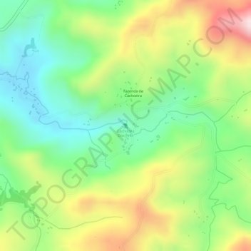 Mapa topográfico Cachoeira Dos Felix, altitud, relieve
