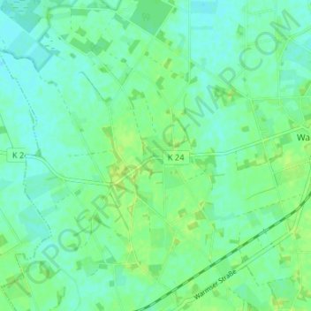 Mapa topográfico Hauskämpen, altitud, relieve