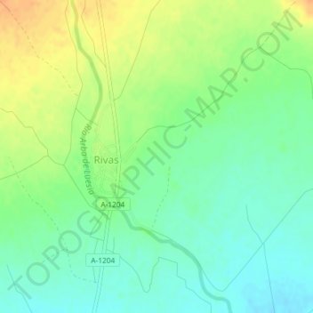 Mapa topográfico La Cierra, altitud, relieve