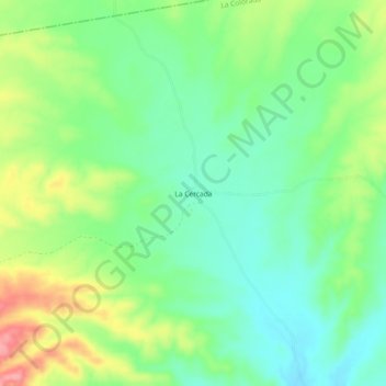 Mapa topográfico La Cercada, altitud, relieve