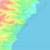 Mapa topográfico Comodoro Rivadavia, altitud, relieve