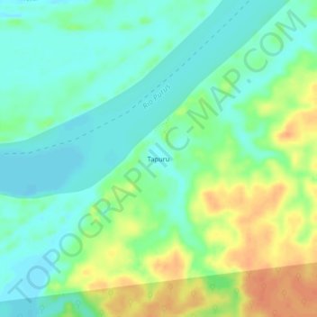 Mapa topográfico Tapuru, altitud, relieve