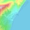 Mapa topográfico Cala Gonone, altitud, relieve