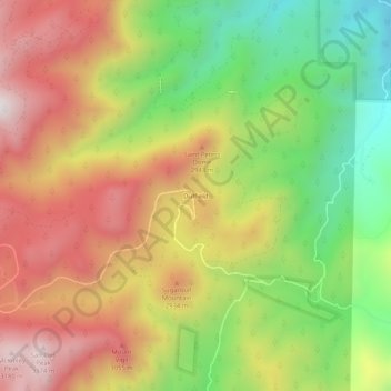 Mapa topográfico Duffield, altitud, relieve
