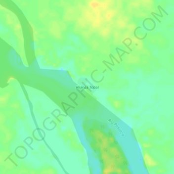 Mapa topográfico Aliansa Topal, altitud, relieve