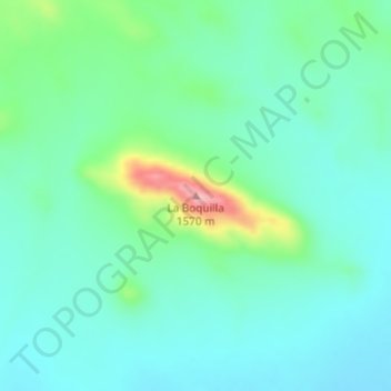 Mapa topográfico La Boquilla, altitud, relieve