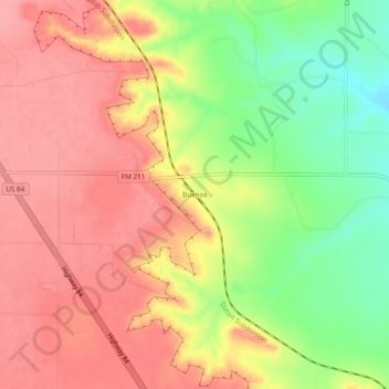 Mapa topográfico Buenos, altitud, relieve