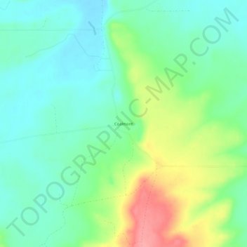 Mapa topográfico Coalmont, altitud, relieve
