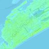 Mapa topográfico Sea Pines, altitud, relieve