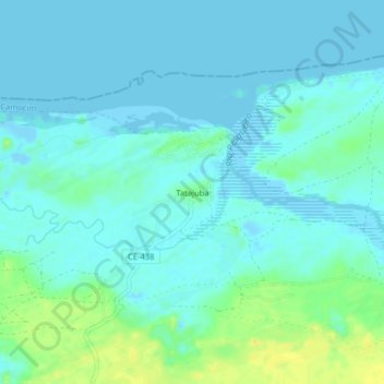 Mapa topográfico Tatajuba, altitud, relieve