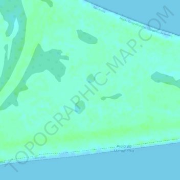 Mapa topográfico Restinga da Marambaia, altitud, relieve