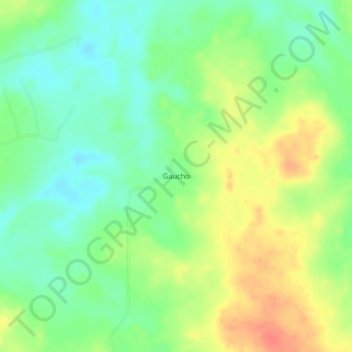 Mapa topográfico Gaucho, altitud, relieve