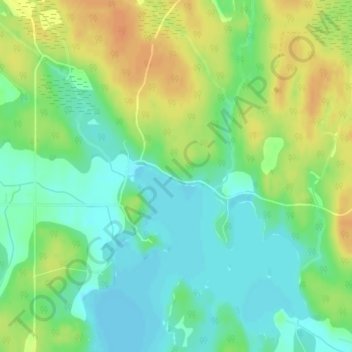 Mapa topográfico Kipling, altitud, relieve