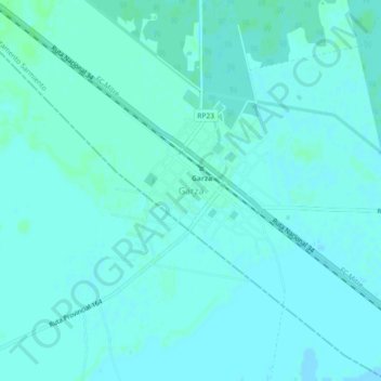 Mapa topográfico Garza, altitud, relieve