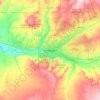 Mapa topográfico Farmington, altitud, relieve