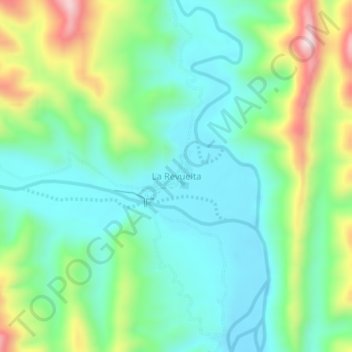 Mapa topográfico La Revuelta, altitud, relieve