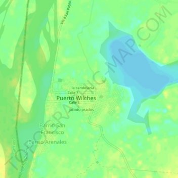 Mapa topográfico cienaga, altitud, relieve
