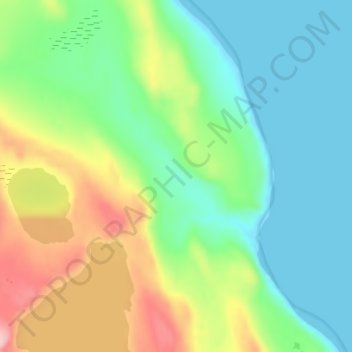 Mapa topográfico Banks Peninsula, altitud, relieve