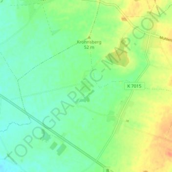 Mapa topográfico Burghagen, altitud, relieve