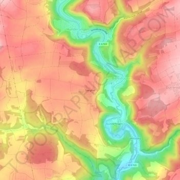 Mapa topográfico Steighof, altitud, relieve