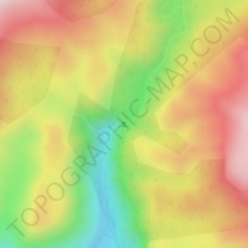 Mapa topográfico Cachoeira Garã-Garã, altitud, relieve