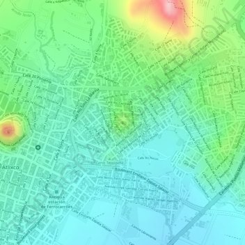 Mapa topográfico Cerro Chiquihuite, altitud, relieve
