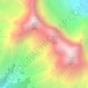 Mapa topográfico Mount Goodsir, altitud, relieve