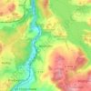 Mapa topográfico Möschwitz, altitud, relieve