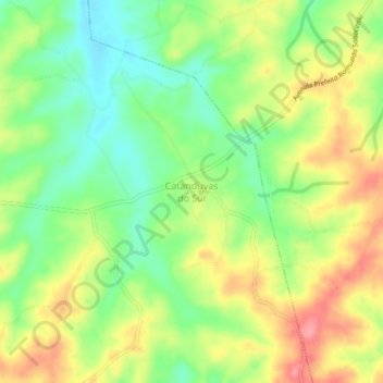 Mapa topográfico Catanduvas do Sul, altitud, relieve