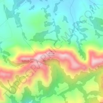 Mapa topográfico Serra da Bocaina, altitud, relieve