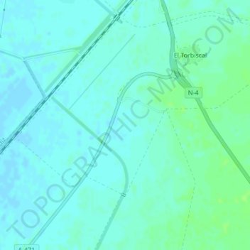 Mapa topográfico Malacate, altitud, relieve
