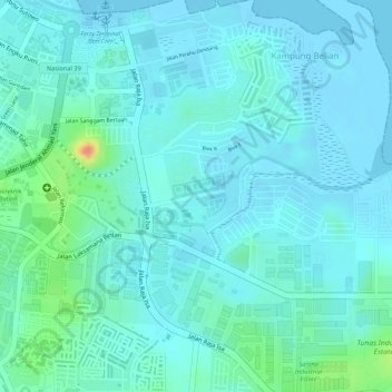 Mapa topográfico Costarica, altitud, relieve