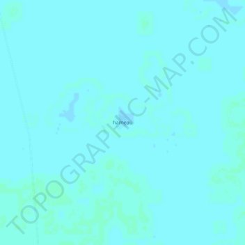 Mapa topográfico hameau, altitud, relieve