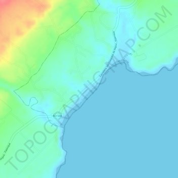 Mapa topográfico Playa Najayo, altitud, relieve