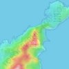 Mapa topográfico Penya des Migdia, altitud, relieve