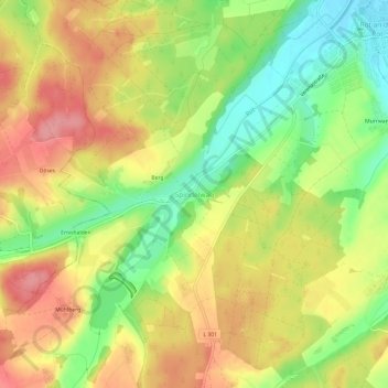 Mapa topográfico Spindelwag, altitud, relieve