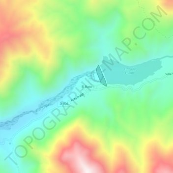 Mapa topográfico El Bato, altitud, relieve