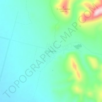 Mapa topográfico El Charco, altitud, relieve