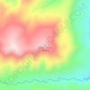 Mapa topográfico Cerro Carbón, altitud, relieve