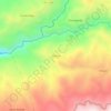 Mapa topográfico El Surco, altitud, relieve