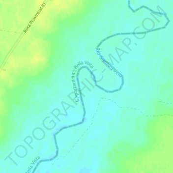 Mapa topográfico Desmochado, altitud, relieve