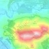Mapa topográfico Sierra Elvira, altitud, relieve