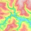 Mapa topográfico Hebden Bridge, altitud, relieve