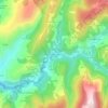 Mapa topográfico A Veiga da Sarza, altitud, relieve