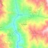 Mapa topográfico Fómeque, altitud, relieve