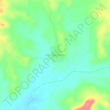 Mapa topográfico Vila Palmares, altitud, relieve