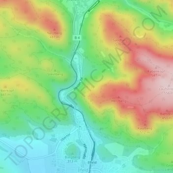 Mapa topográfico Gänseschnabel, altitud, relieve