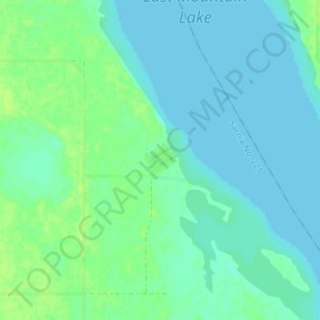 Mapa topográfico Sarnia Beach, altitud, relieve