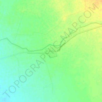 Mapa topográfico El Potosi, altitud, relieve