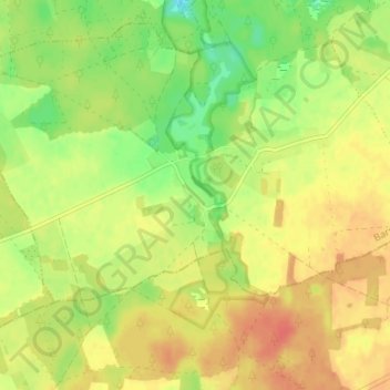 Mapa topográfico Tuchen, altitud, relieve